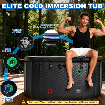 Drexo 248-Gallon Inflatable Cold Plunge Tub with Chiller