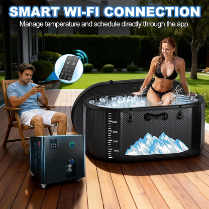 Drexo 248-Gallon Inflatable Cold Plunge Tub with Chiller