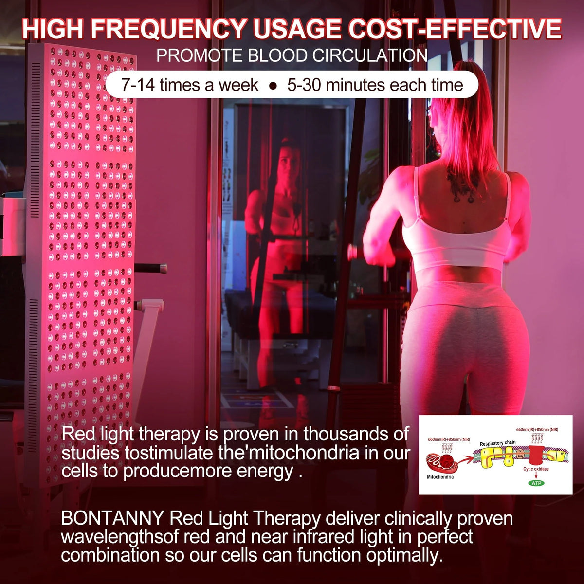 Red Light Therapy Device with Stand - Fixed-Angle Pro Series Professional Edition | Horizontal & Vertical Dual-Mode Stable Base — product view 14
