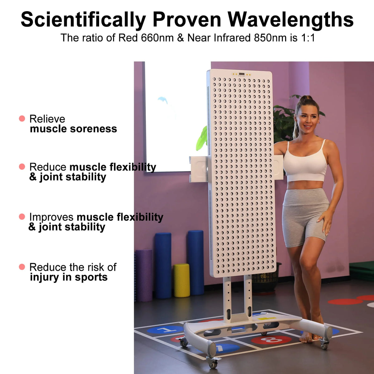 Red Light Therapy Device with Stand - Fixed-Angle Pro Series Professional Edition | Horizontal & Vertical Dual-Mode Stable Base — product view 5