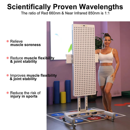 Red Light Therapy Device with Stand - Fixed-Angle Pro Series Professional Edition | Horizontal & Vertical Dual-Mode Stable Base — product view 5